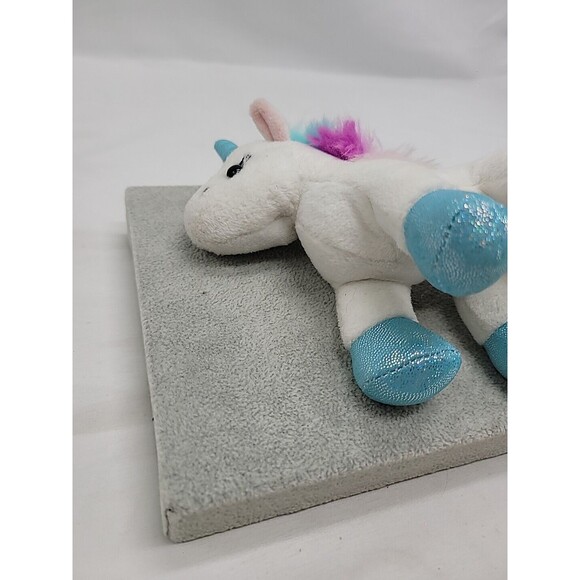 Hands On Ganz Plush Unicorns Fluffy Unicorn White with Multicolor Fluffy Tail 6" - Picture 13 of 16